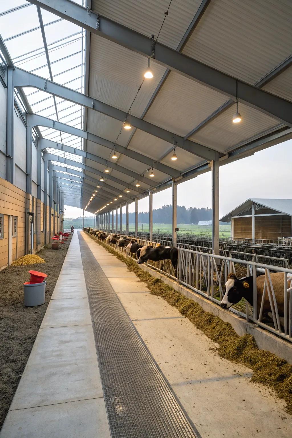 An efficient workflow design for easy barn management.