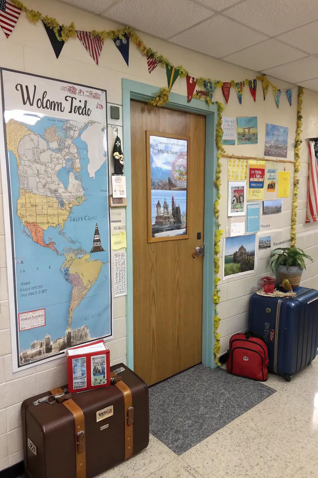 Create a feeling of wander through the traveling door.