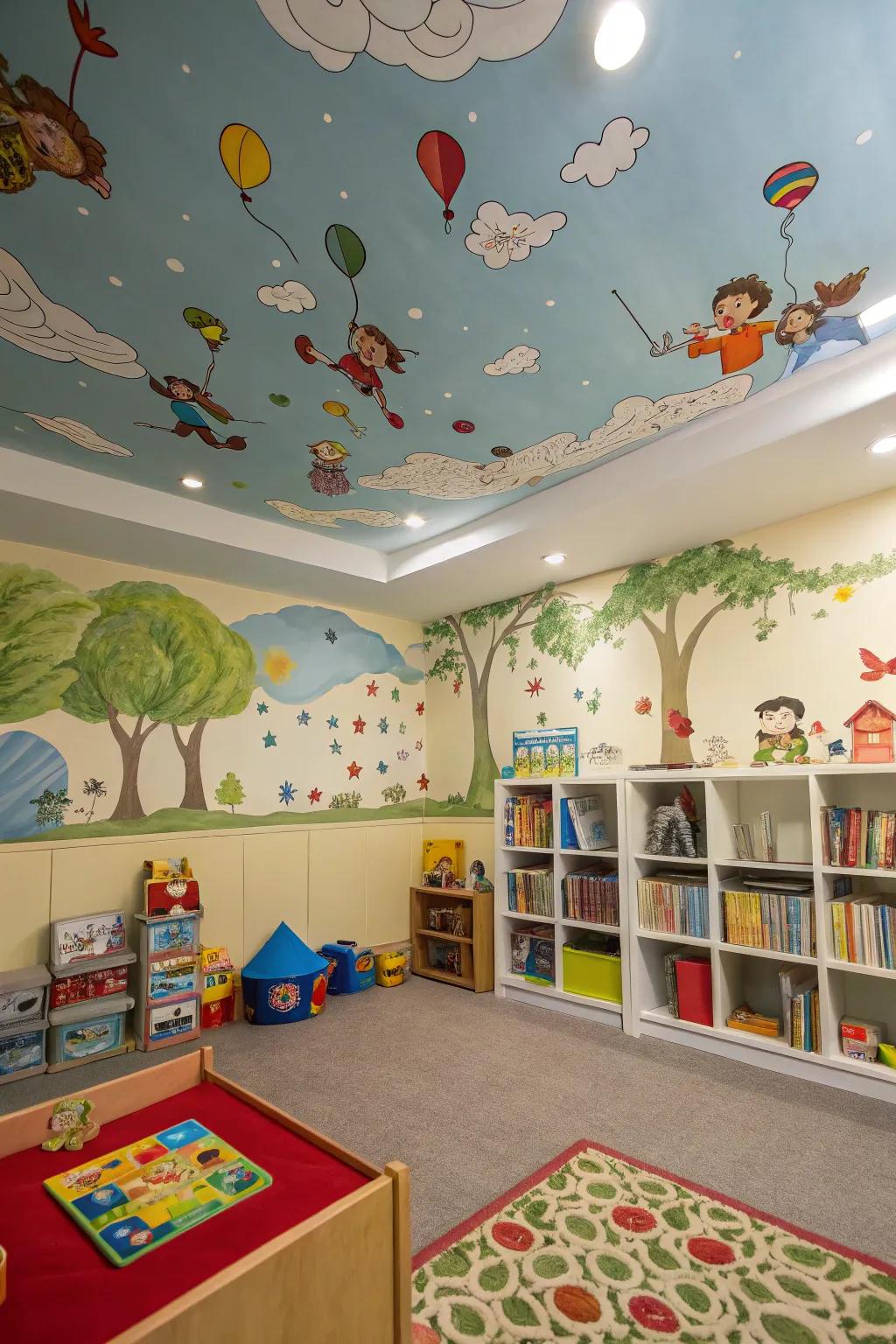 Ceiling artwork can transform your ceiling into a stunning work of art.