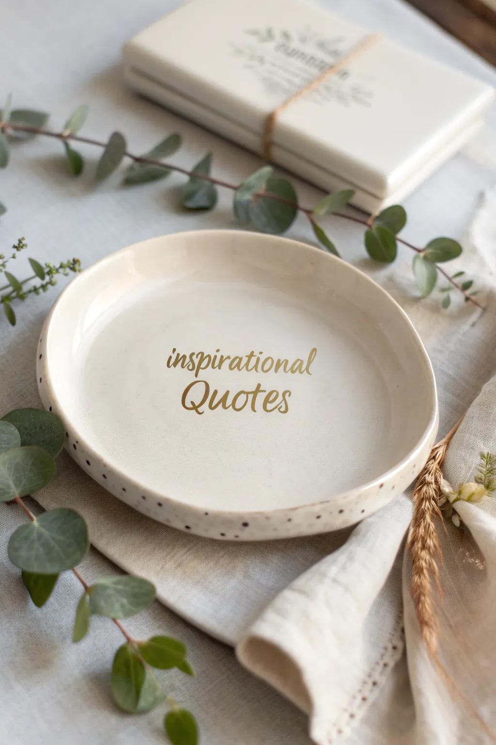 Start your day with inspiration: A handcrafted ceramic serving dish that speaks to the soul.