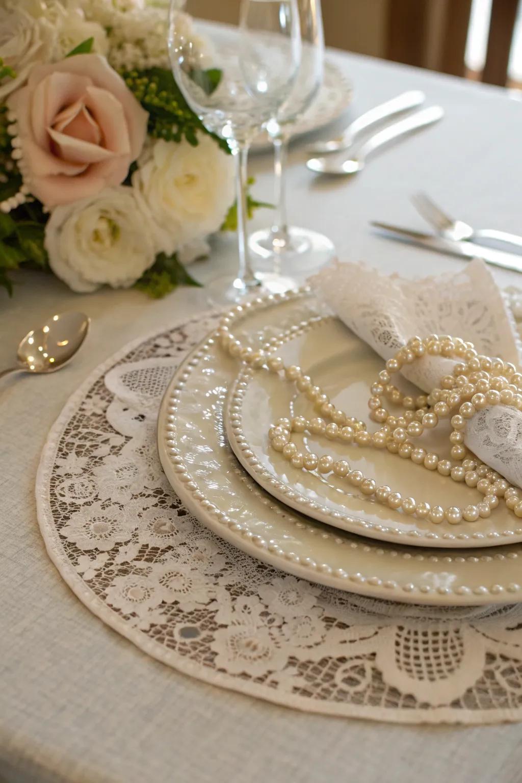 Establish a romantic atmosphere using a vintage-inspired centerpiece.