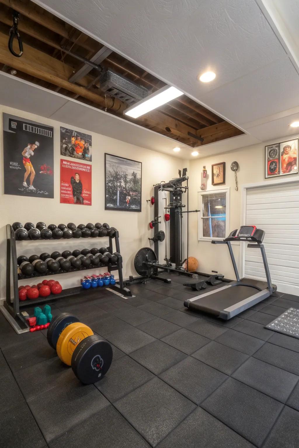 Rubber flooring: durability for active spaces.