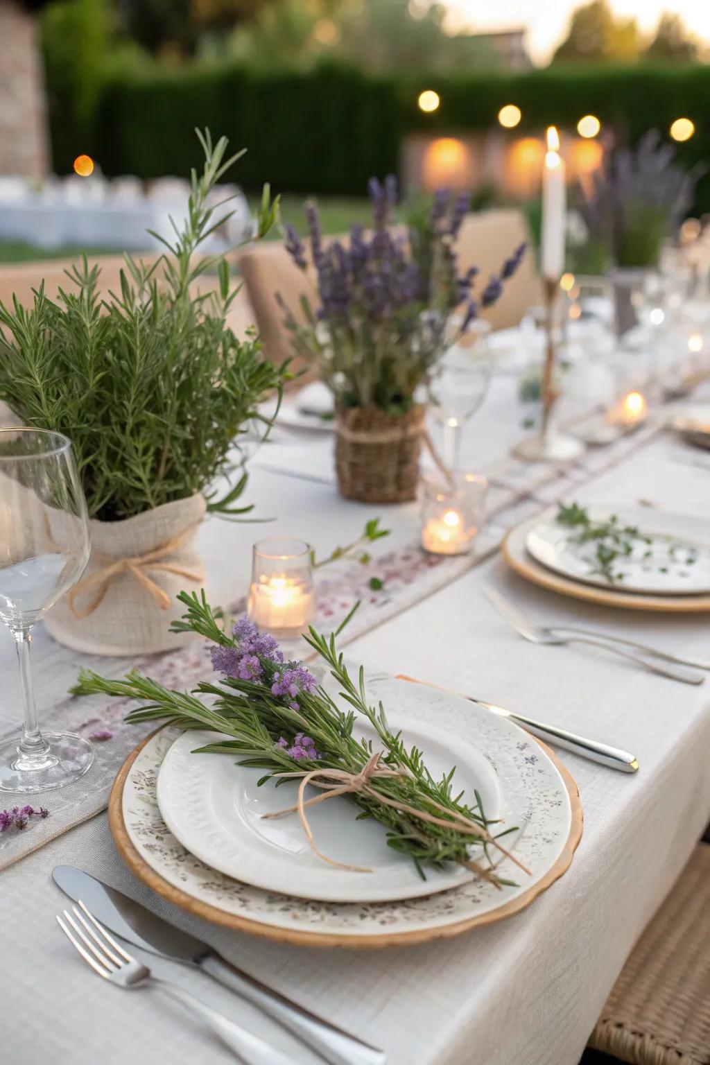 Fragrant greens bring unique fragrance and texture to any wedding.