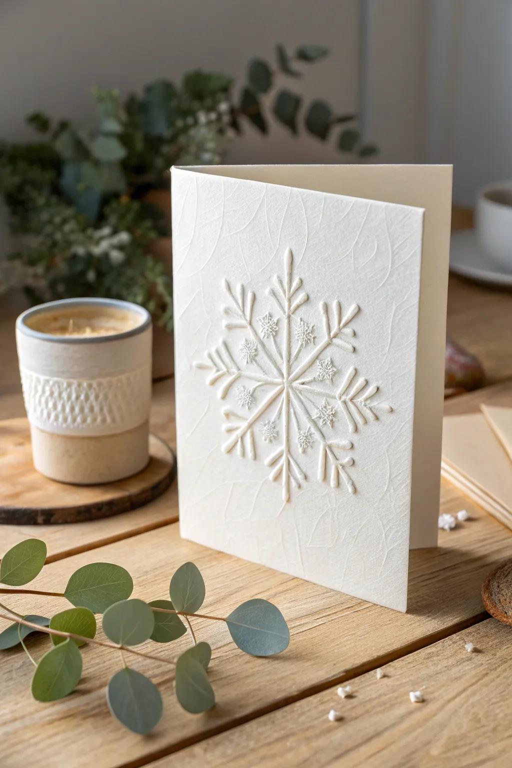 Enjoy the art of card making with textured elegance for a hint of luxury this season.