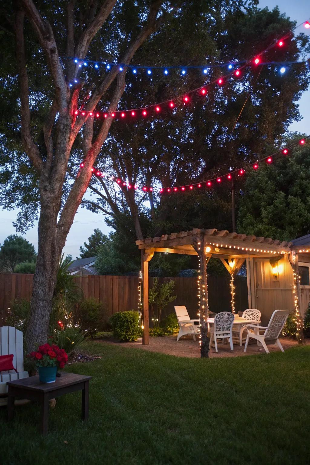 Bright lights set the scene for a memorable night.