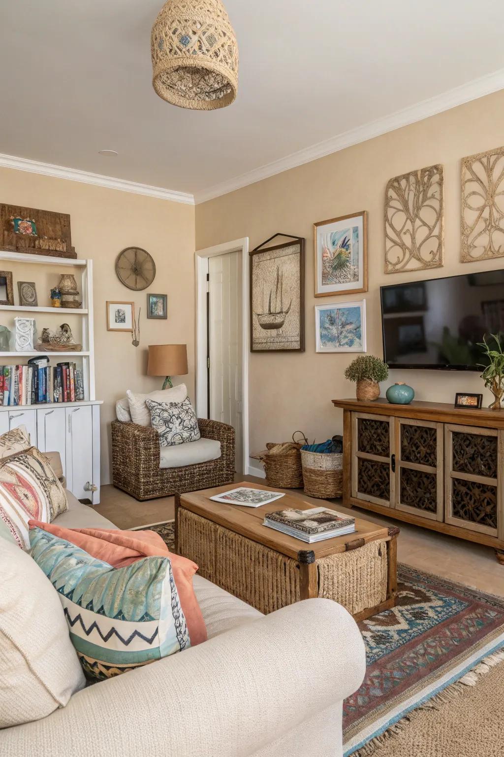 Beachcomber beige provides a flexible neutral setting.