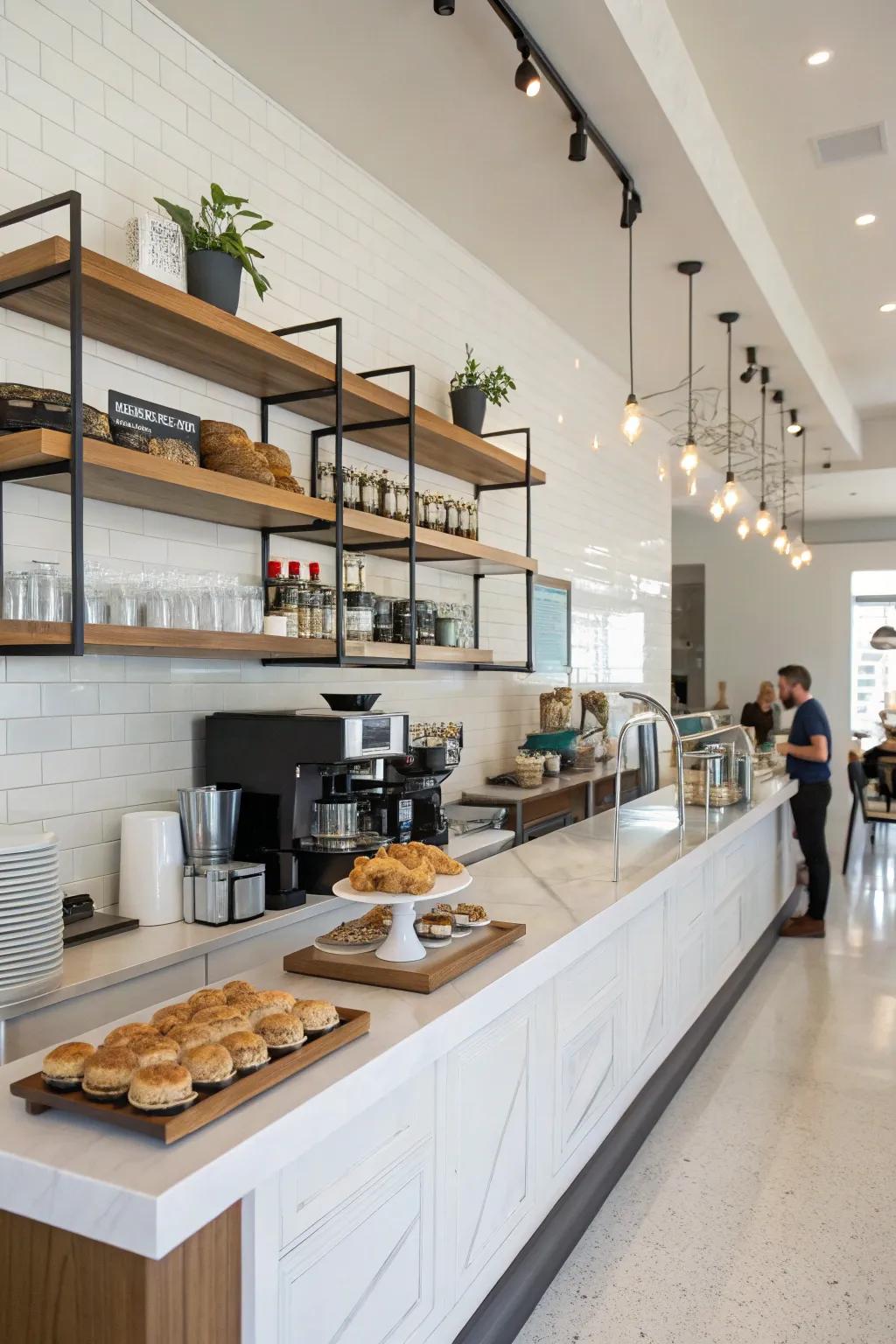 Wall mounts provide a minimalist and efficient way to display your coffee essentials.