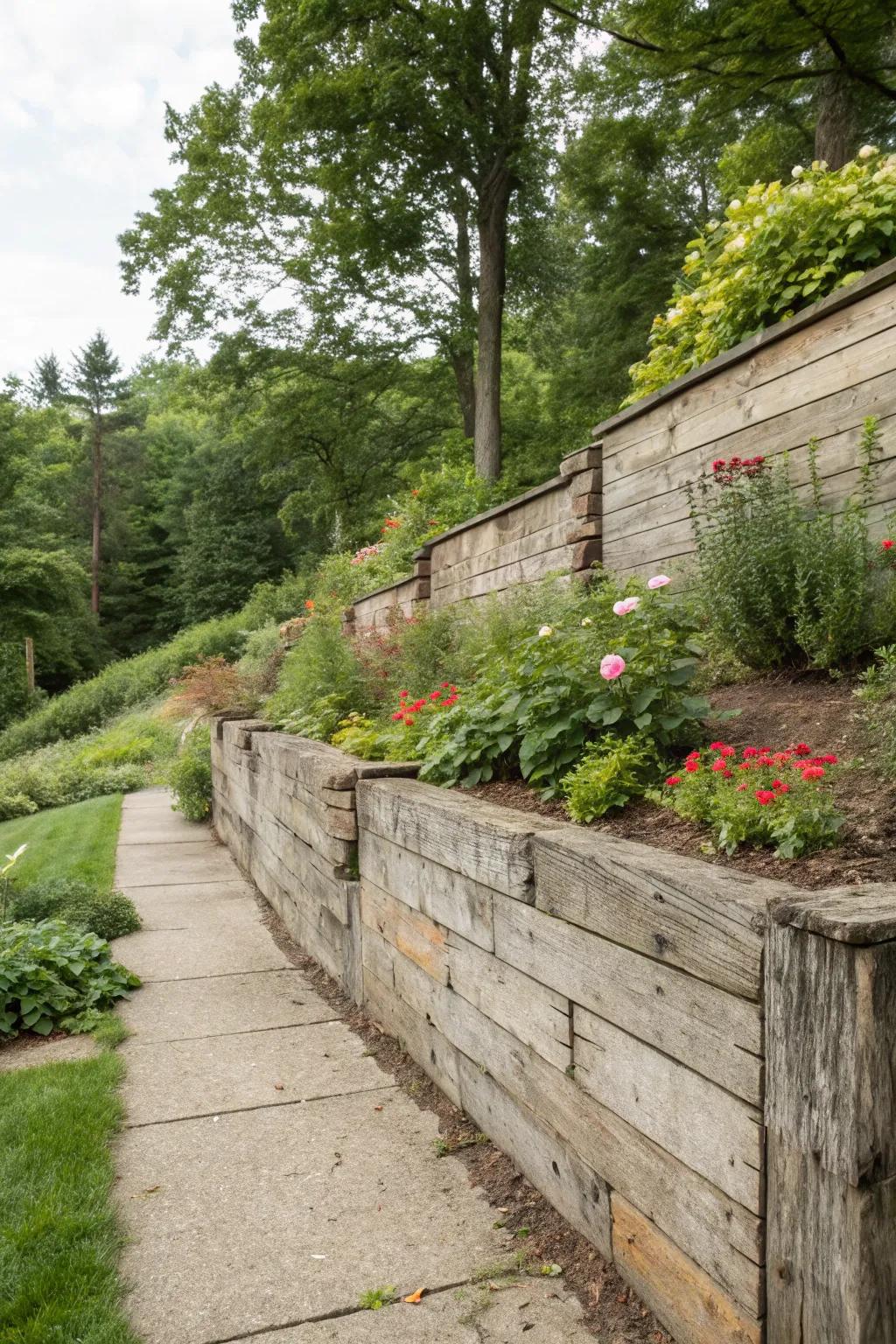 Timber and concrete create a charming, rustic vibe.