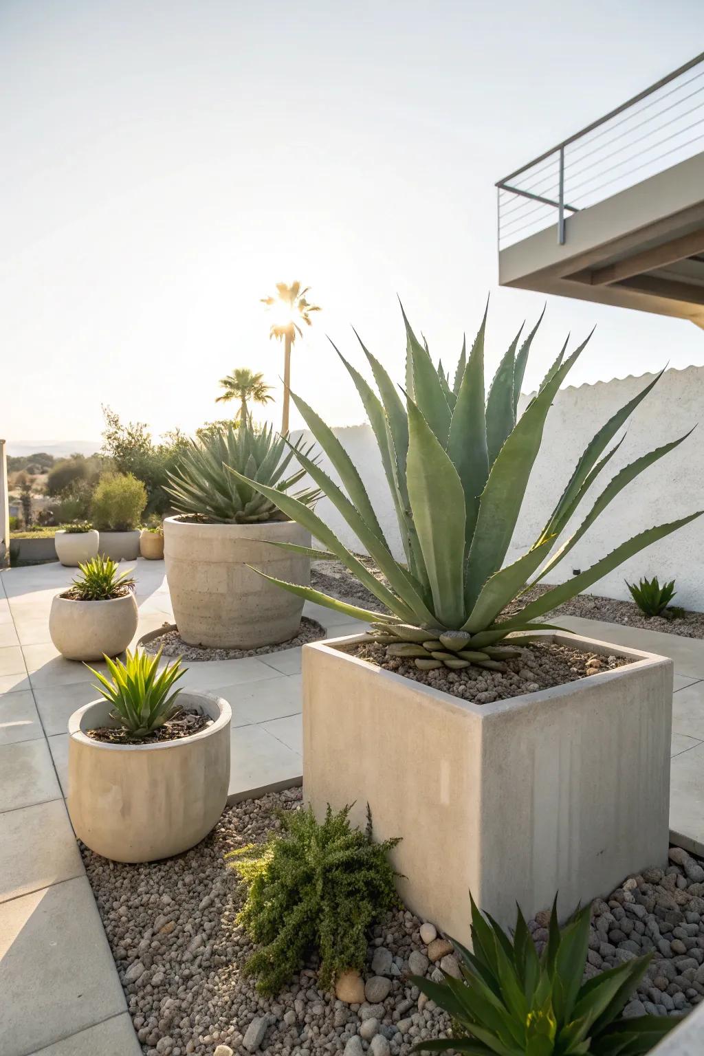 Agave offering a bold architectural statement in any garden.