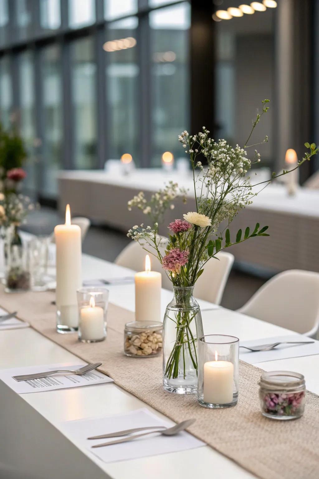 Essential elegance featuring simple and elegant centerpiece designs.