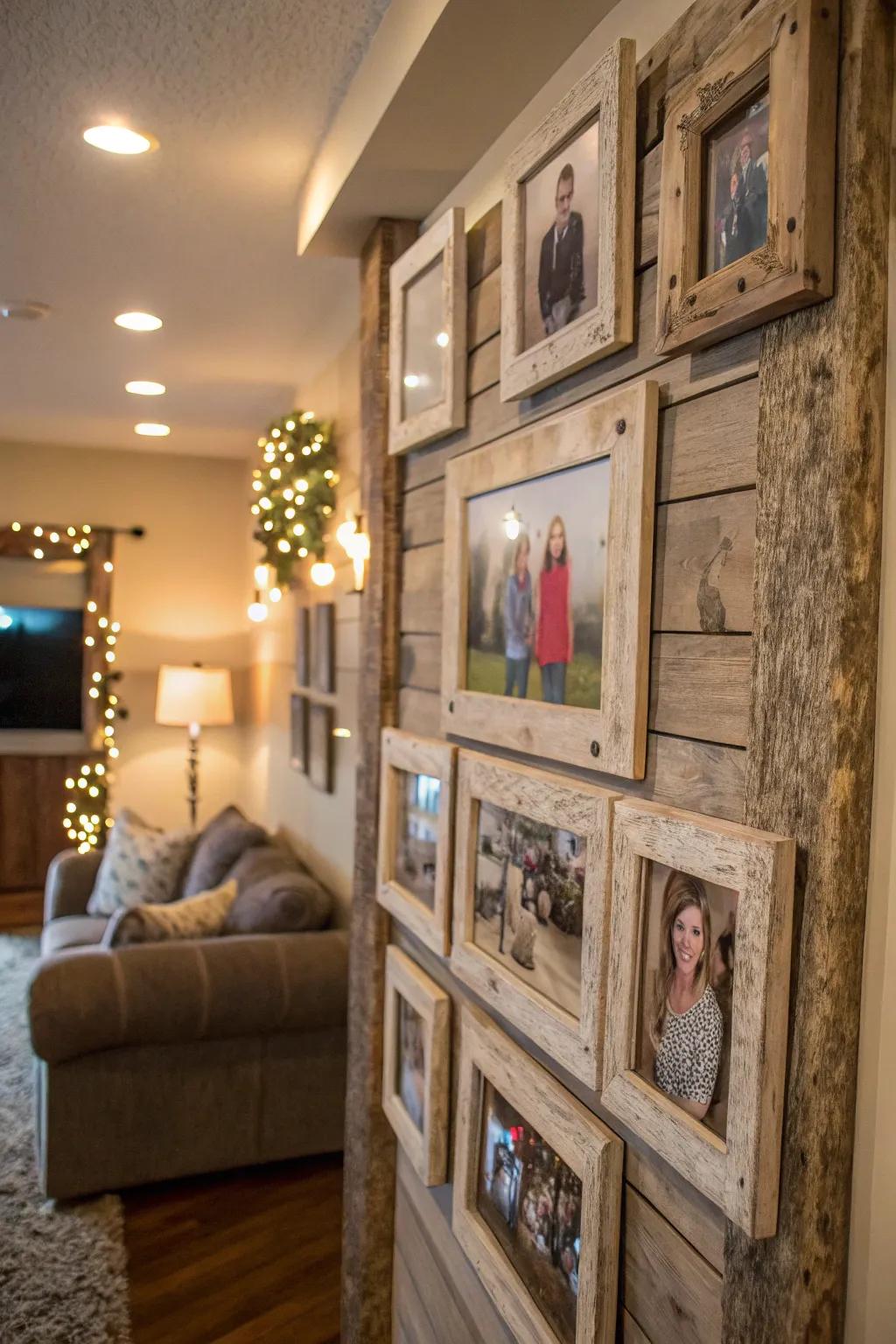 Countryside facets append warmth and character to your photo display.
