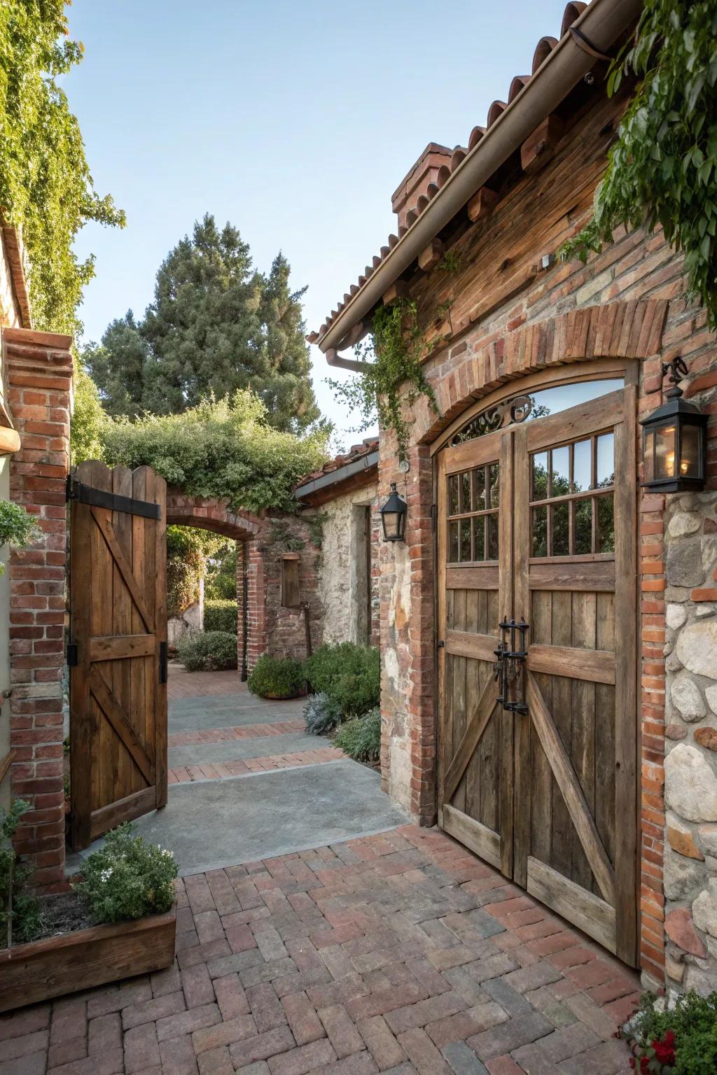 Reused materials bring countryside charm and uniqueness.