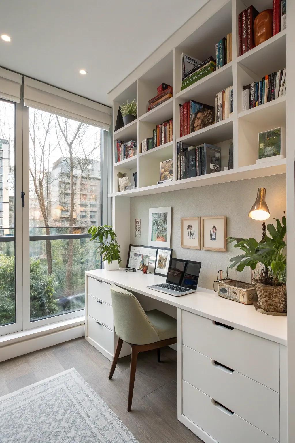 Personalized work hub fostering productivity and inspiration