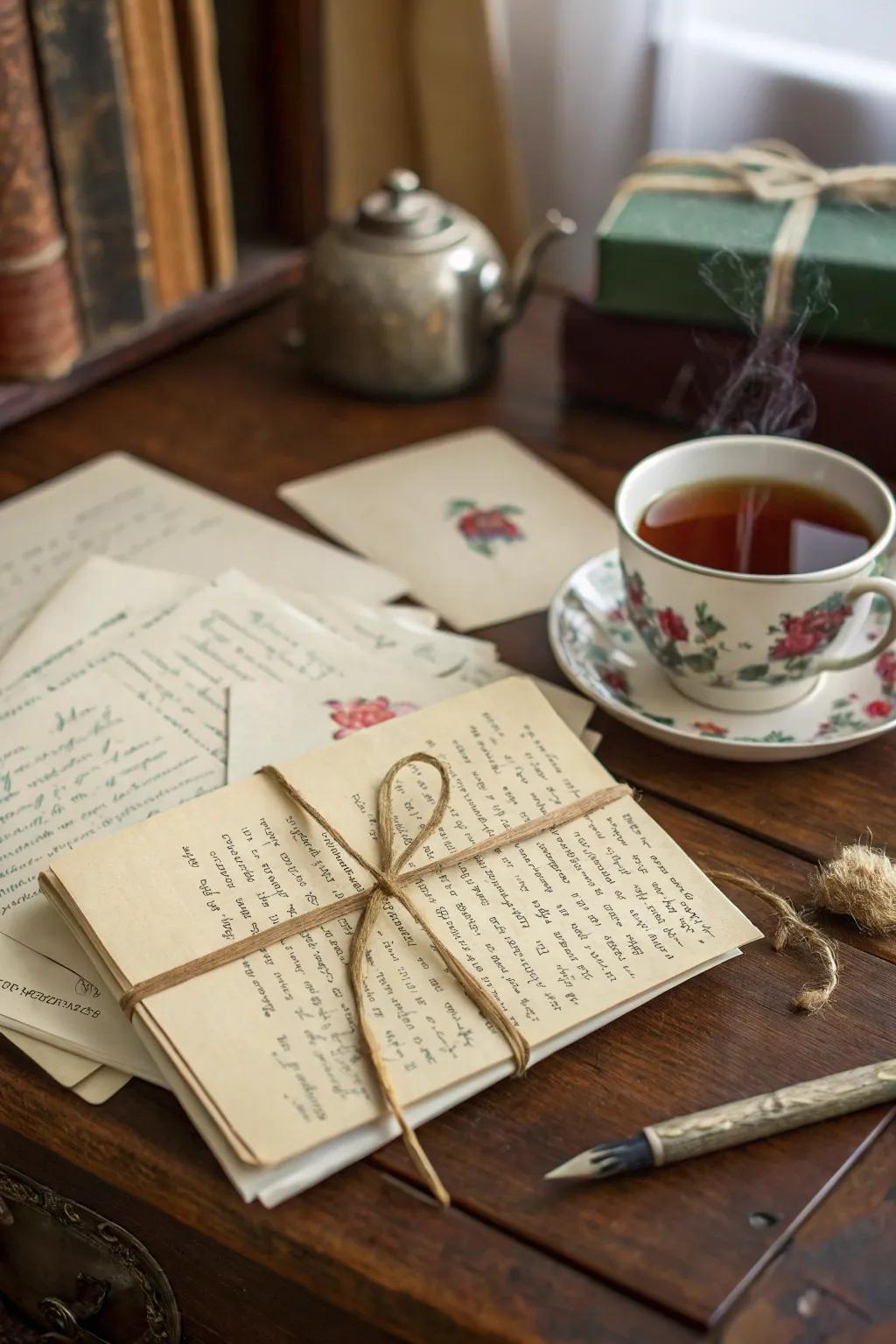 A handwritten letter collection is a timeless and heartfelt gift.