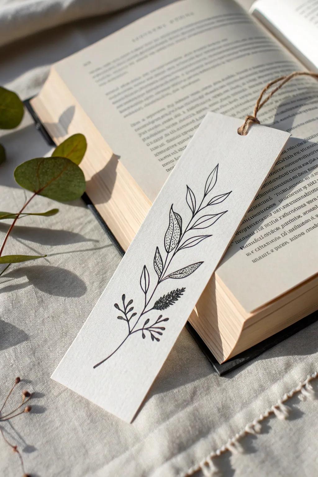 Embrace modern streamlining with this elegantly simple bookmark design.