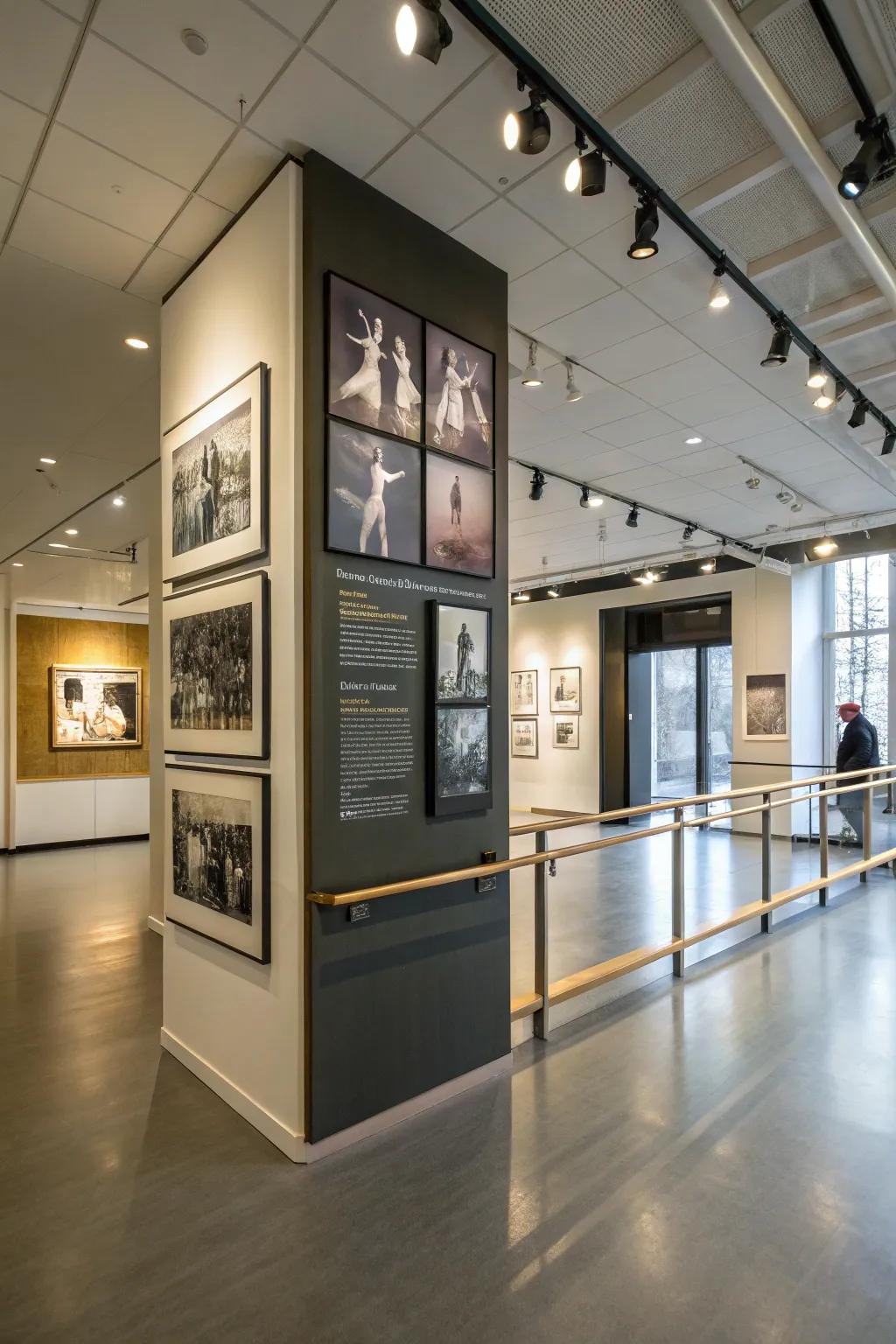A history section educates and inspires.