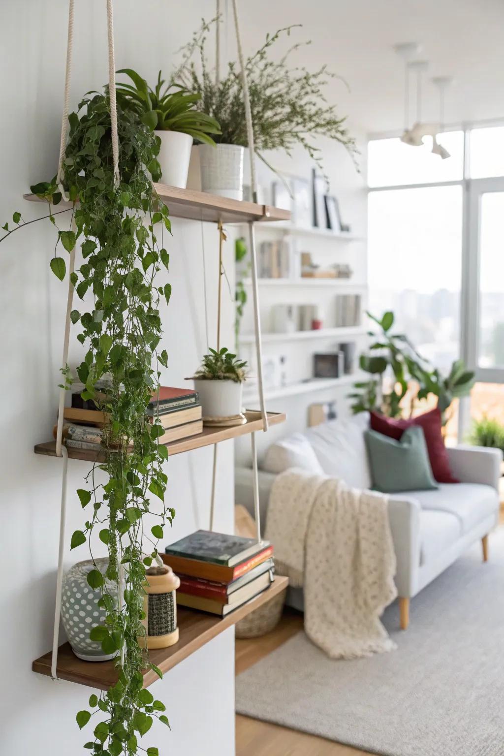 Wall space can improve both style and storage.