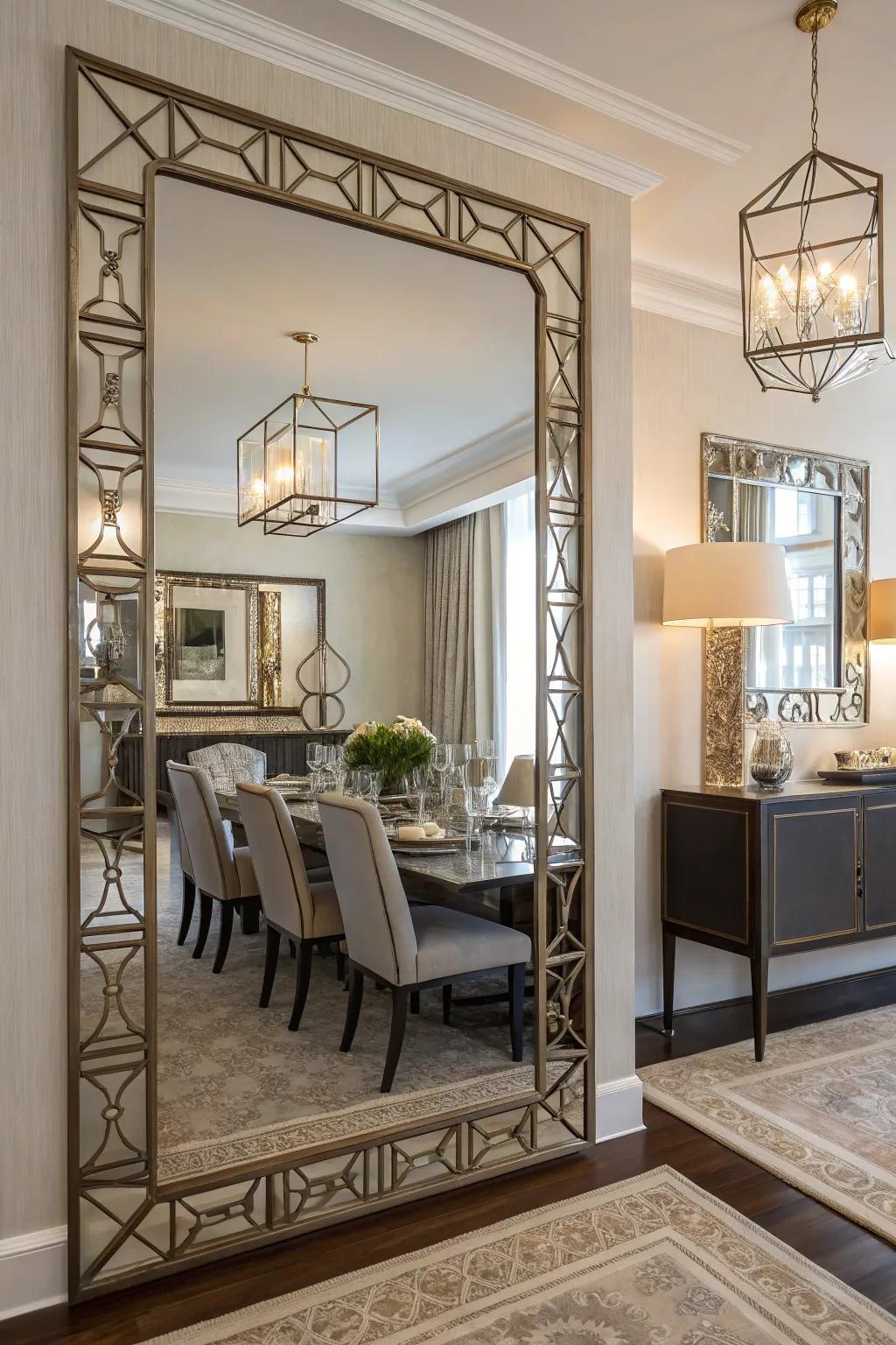 Coordinating metals establish a unified aesthetic.