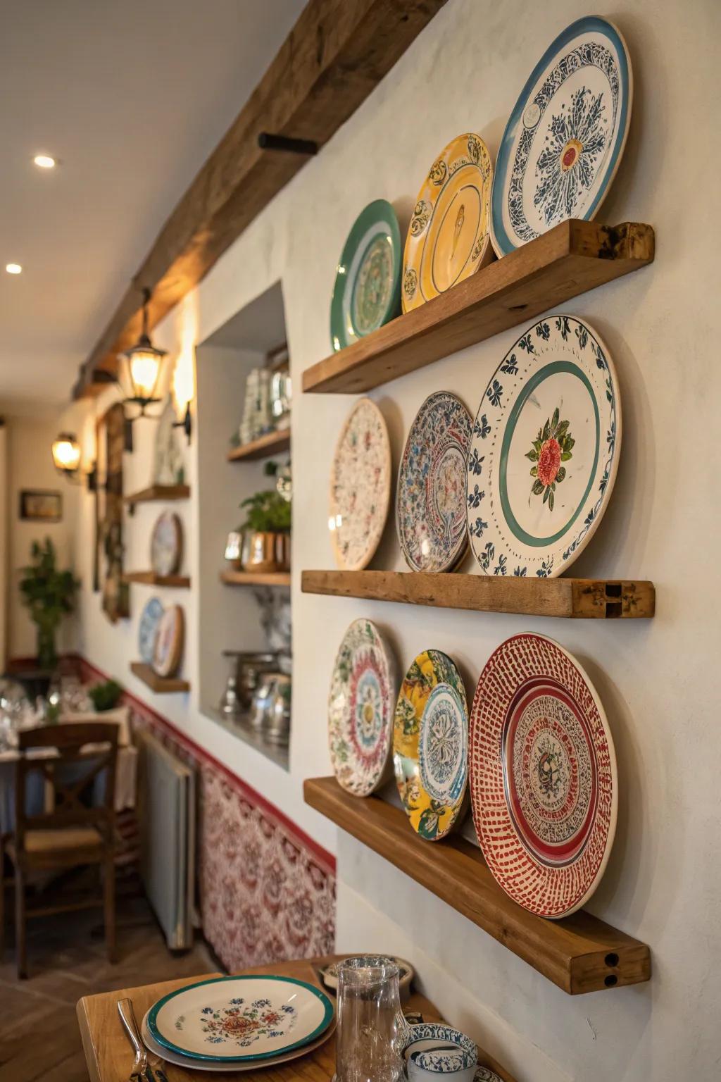 Timber aspects contribute warmth and character to plate displays.