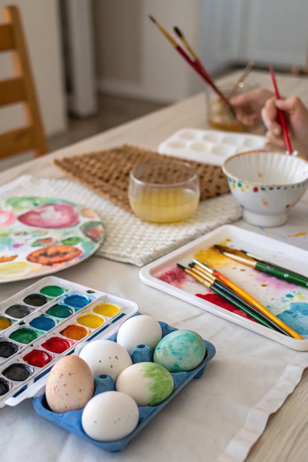 Explore your artistic side with egg painting.