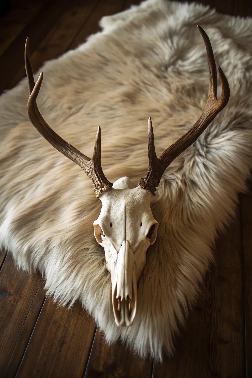 Add warmth with a faux fur backdrop.
