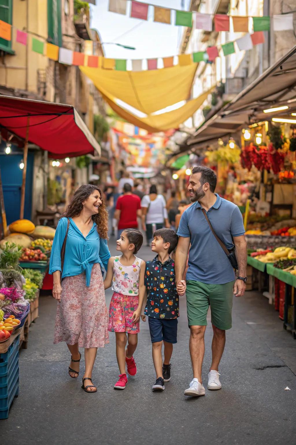 Welcome the vibrancy of a roadside fair scene.