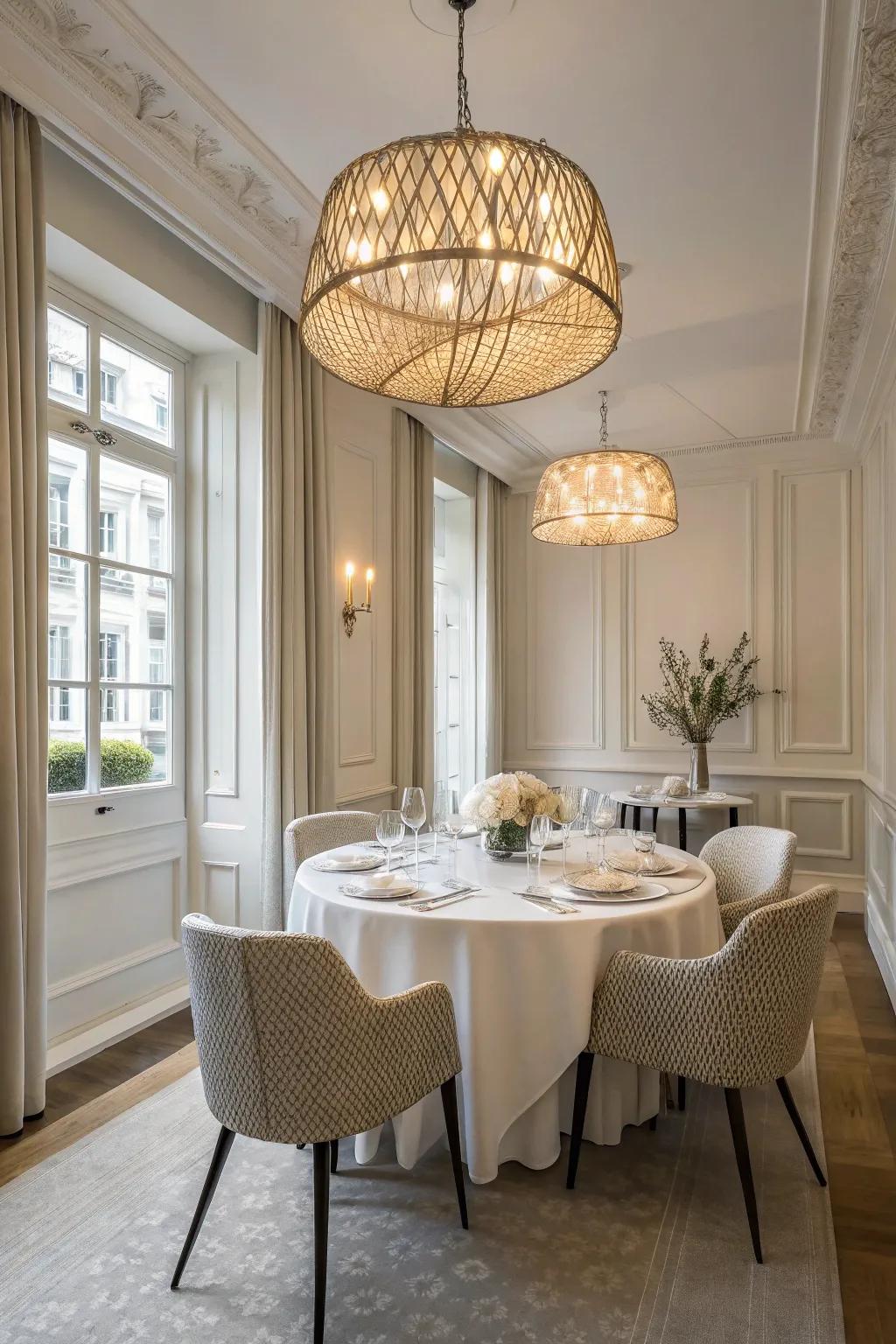 Simple designs provide a clean, uncluttered look for any dining room.