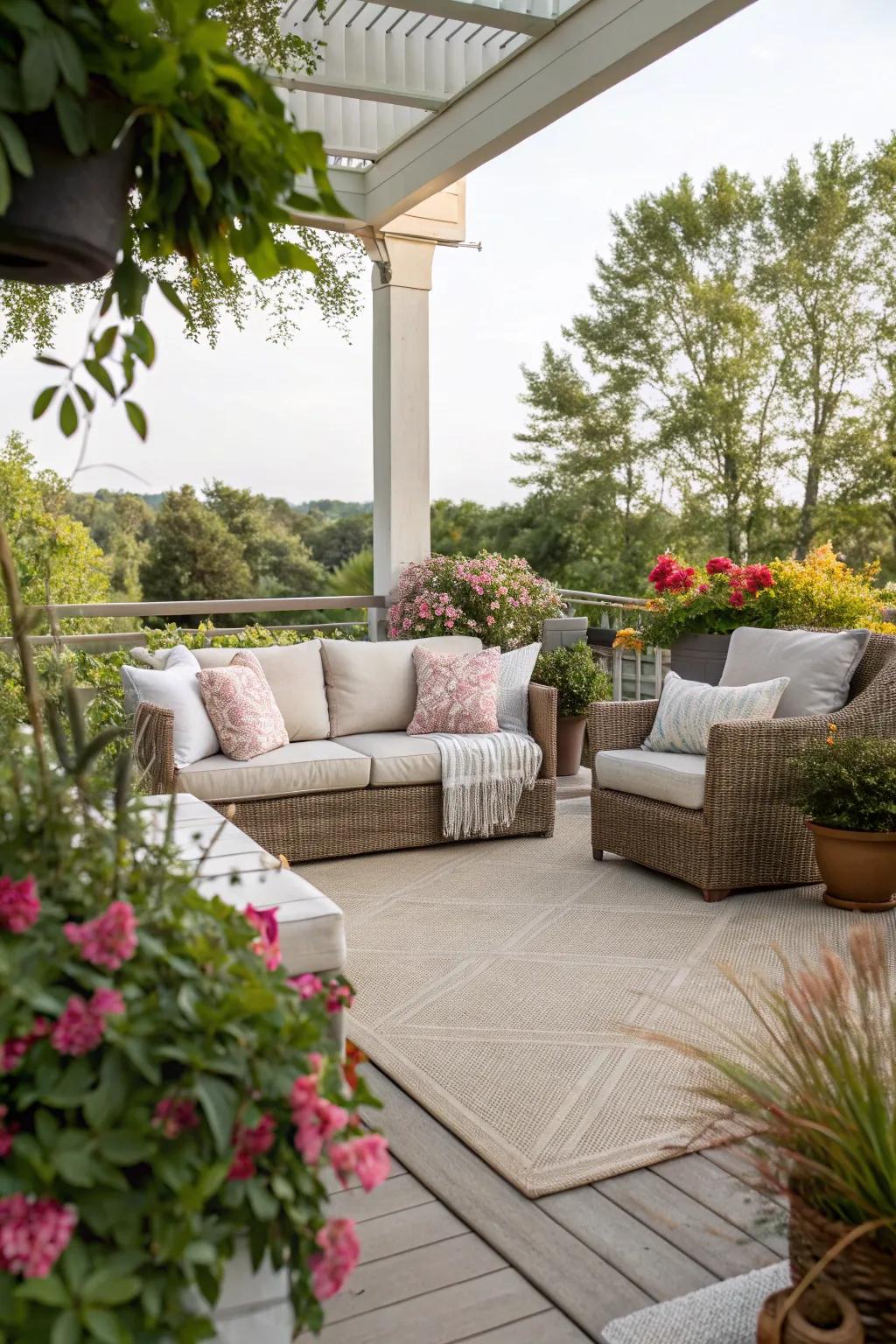 Outdoor doormats encourage you to create a relaxing and stylish retreat in your garden or on your balcony.