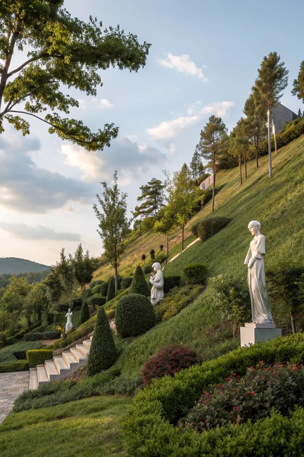Art and sculptures bring a special touch to your landscaping.