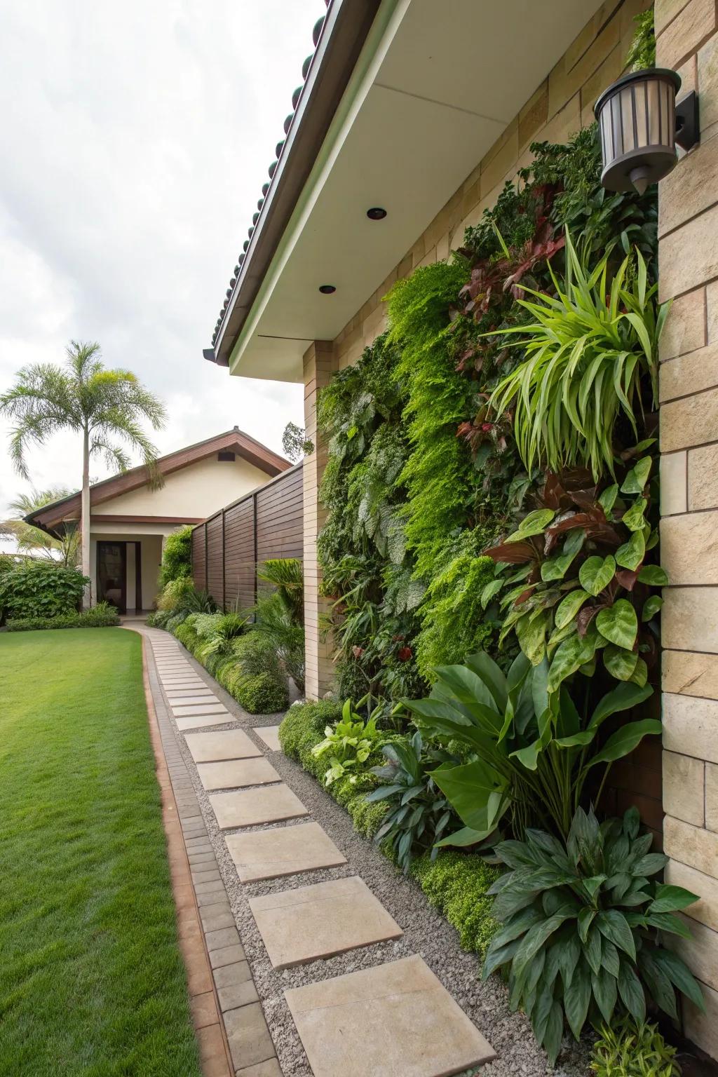 Green walls are innovative and space-saving.