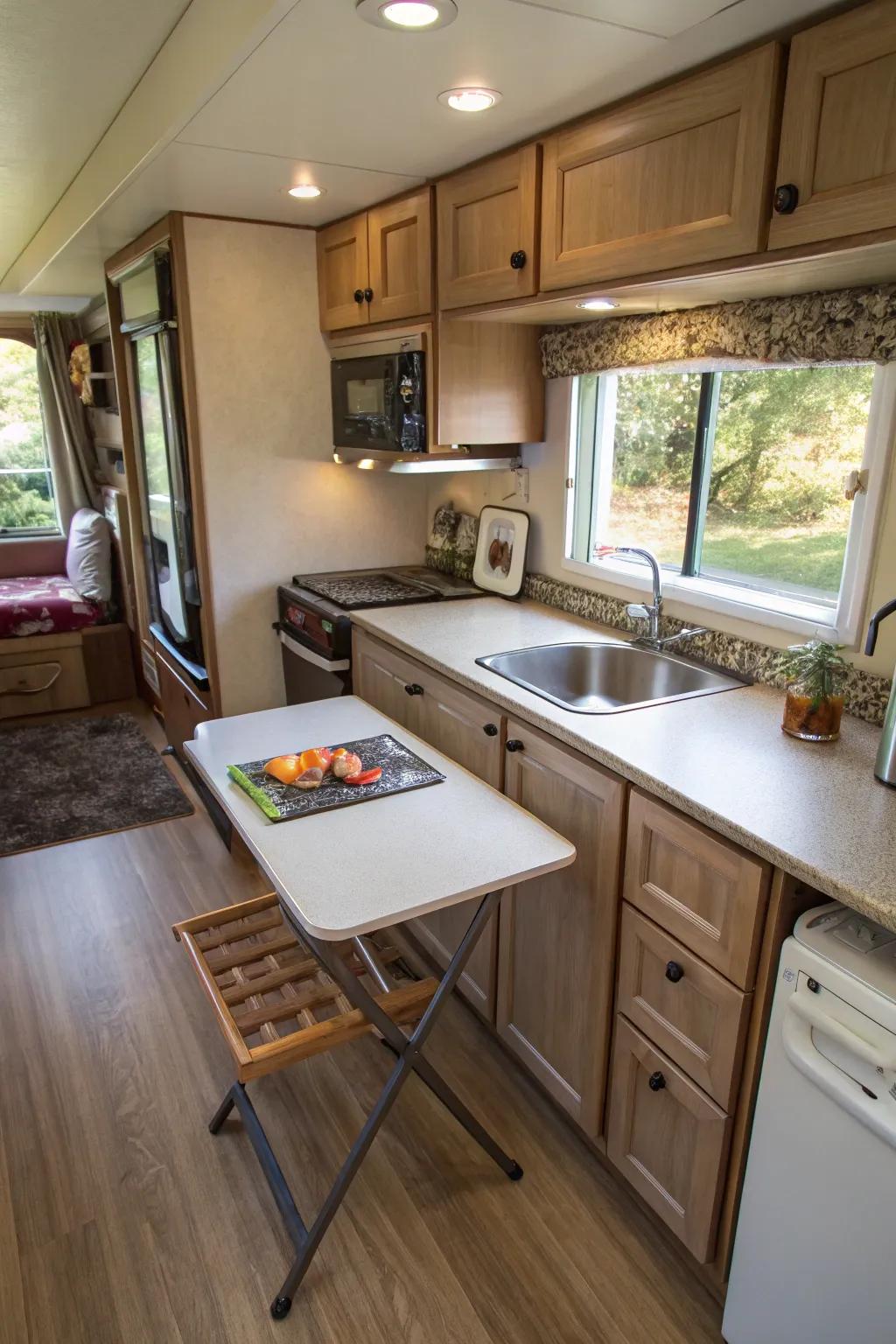 Smart furniture choices enhance functionality in limited spaces.