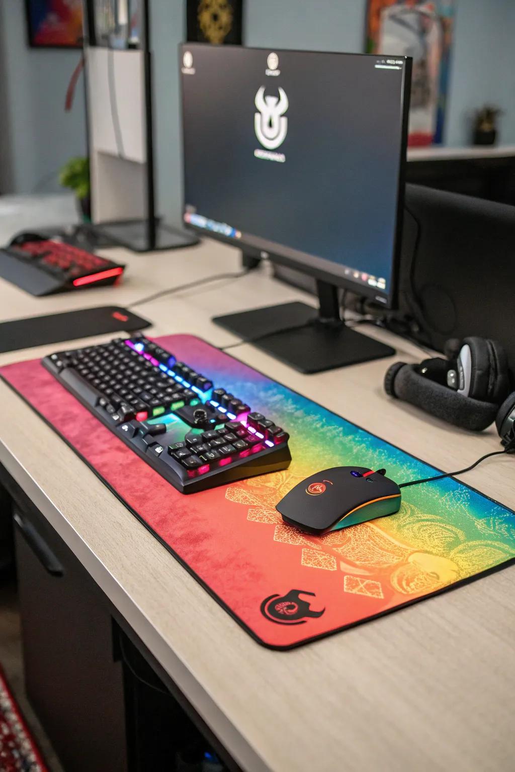 Large mouse pads offer a practical and stylish surface.
