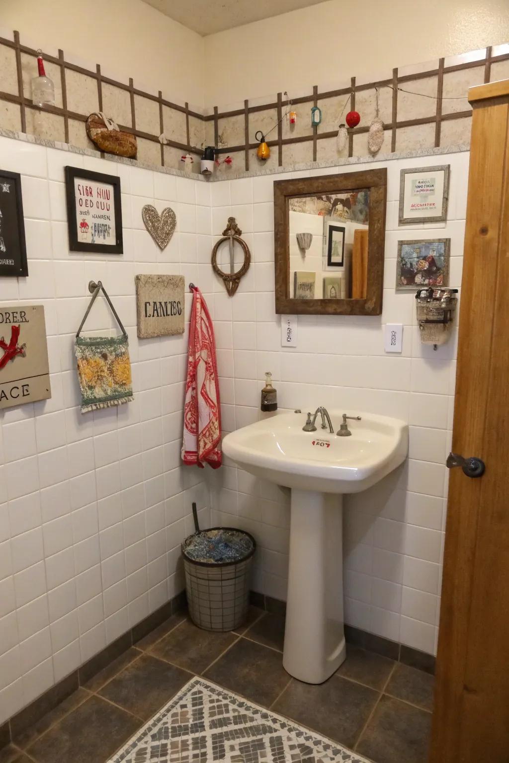 Personal character is added by DIY wall design, which makes your space unique.