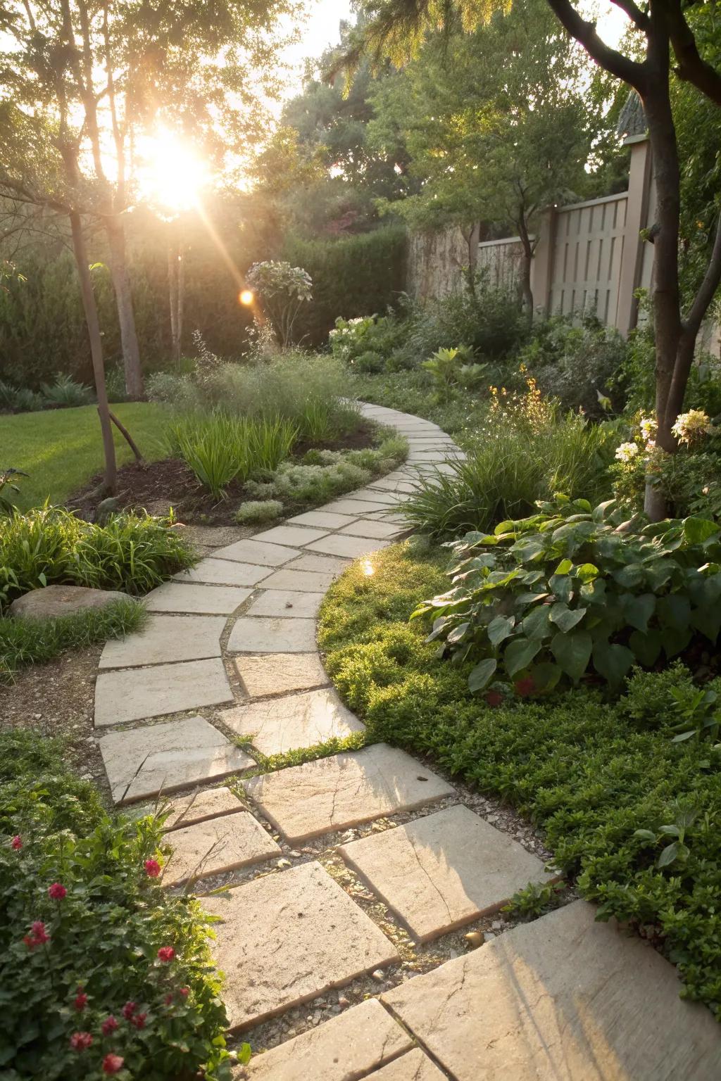 Light hues brighten and enlarge garden locations.