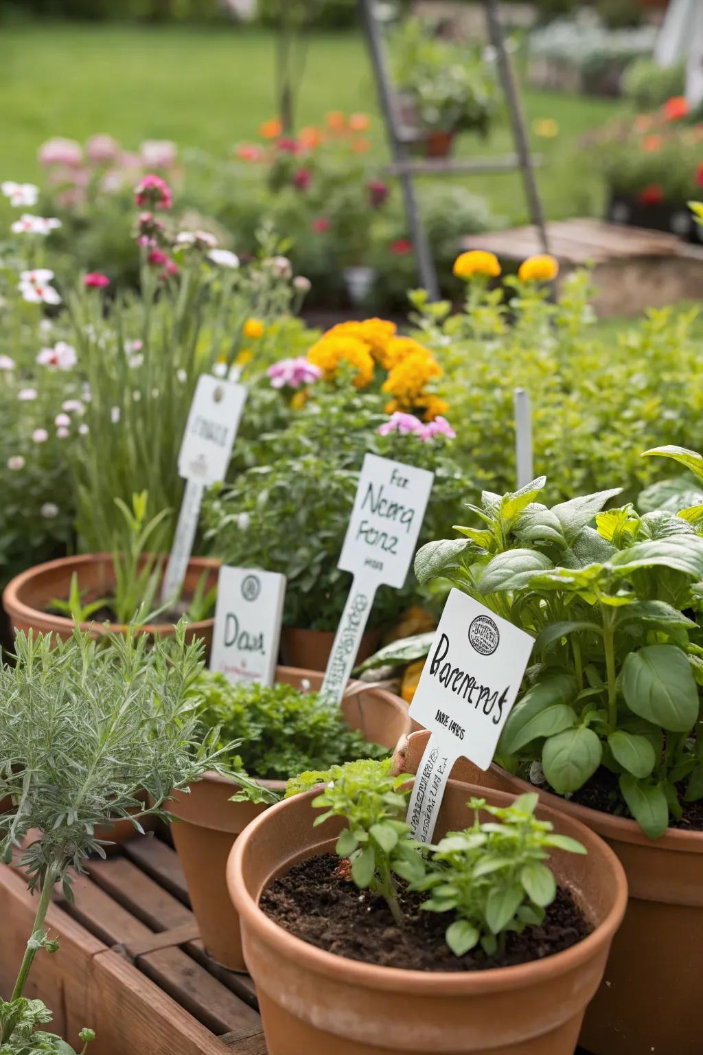 Make plant identification easy with custom labels.