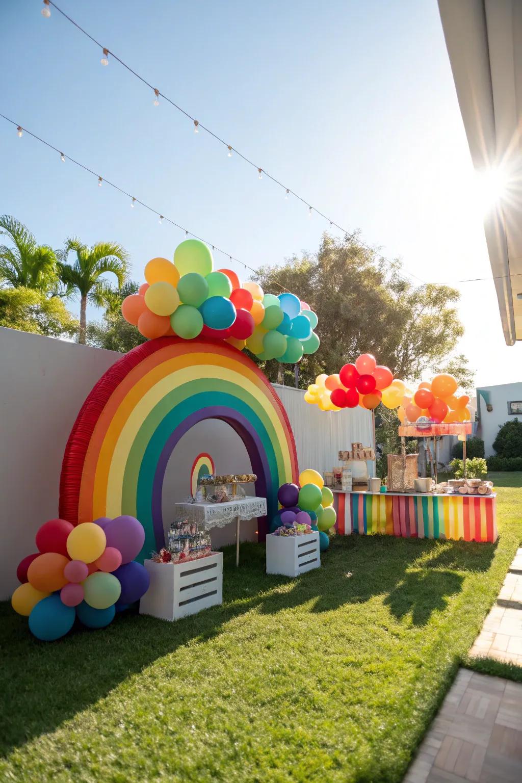 Bring joy and color to your party with a spectrum-themed gender reveal.