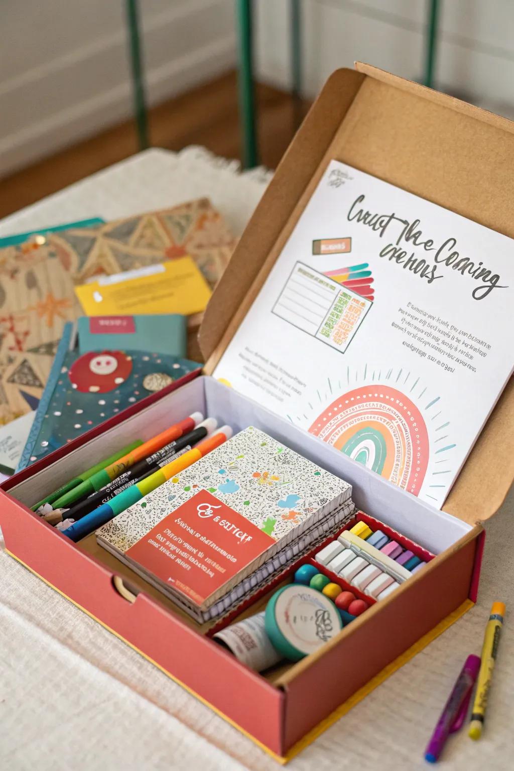 Monthly art subscription boxes offer a continuous stream of inspiration.