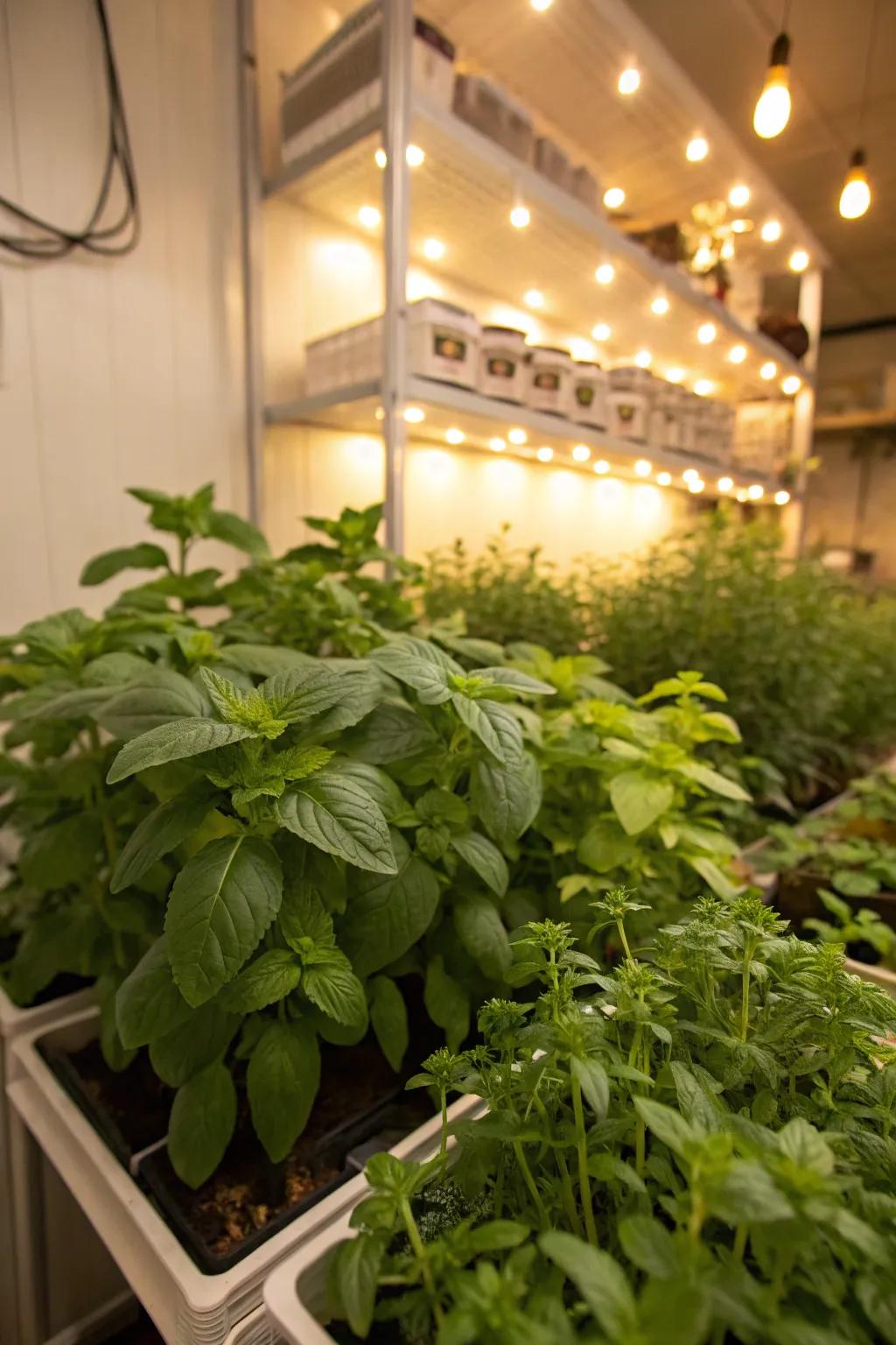 Fragrant herbs add beauty and scent to your interior garden.