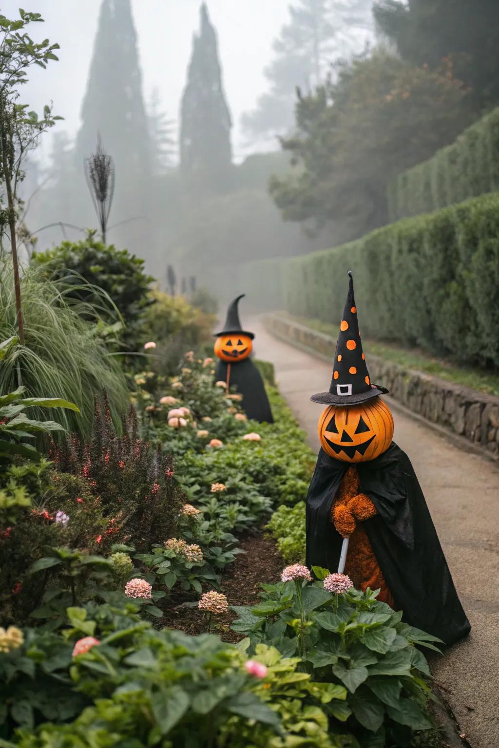 Spooky garden pixies infuse a whimsical accent into your yard.