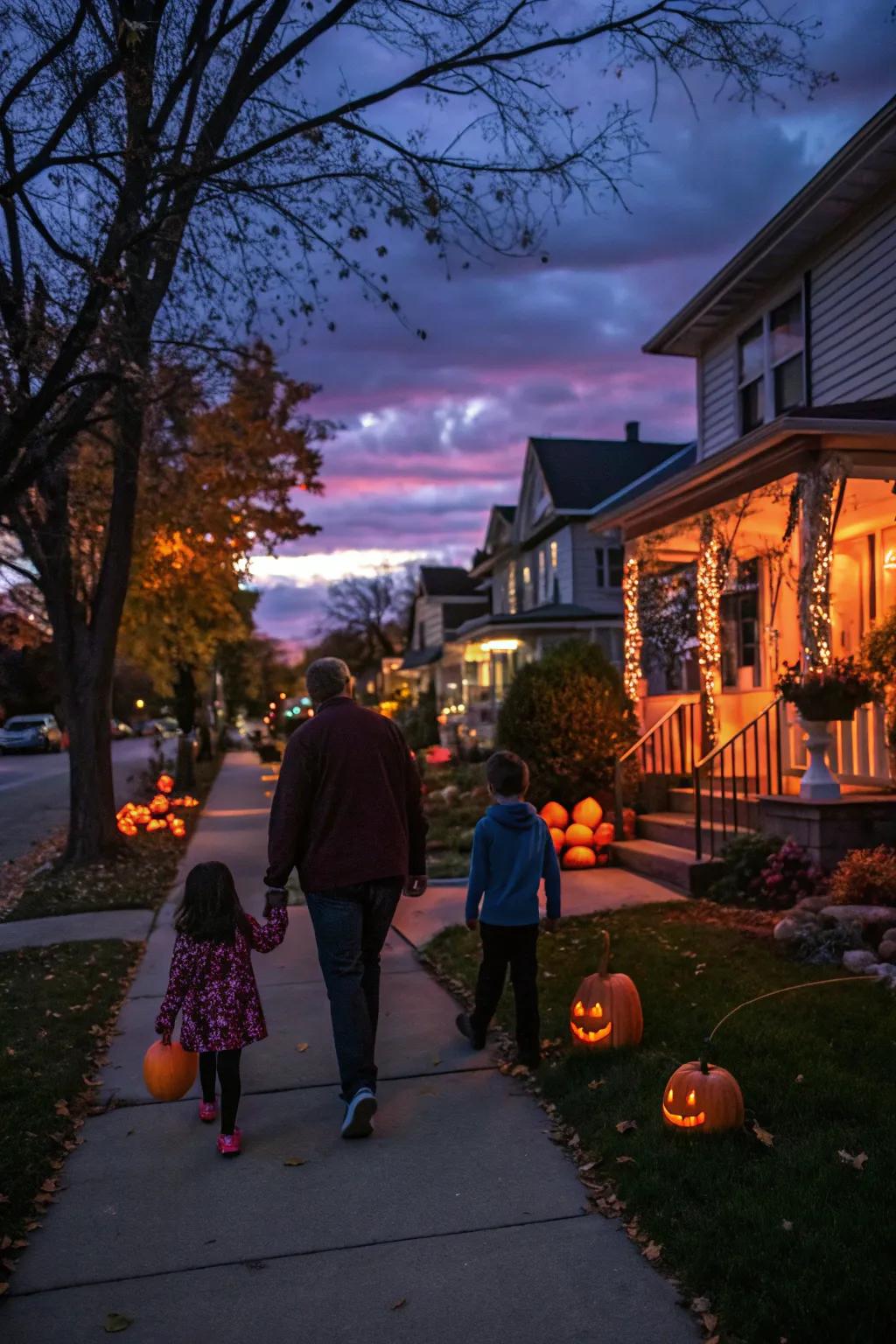 Enjoy an eerie evening walk to admire decorations.