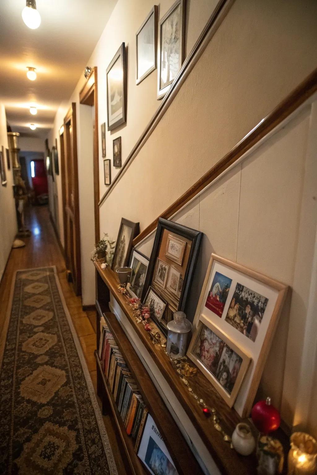 Display rails provide flexibility in showcasing your collection.