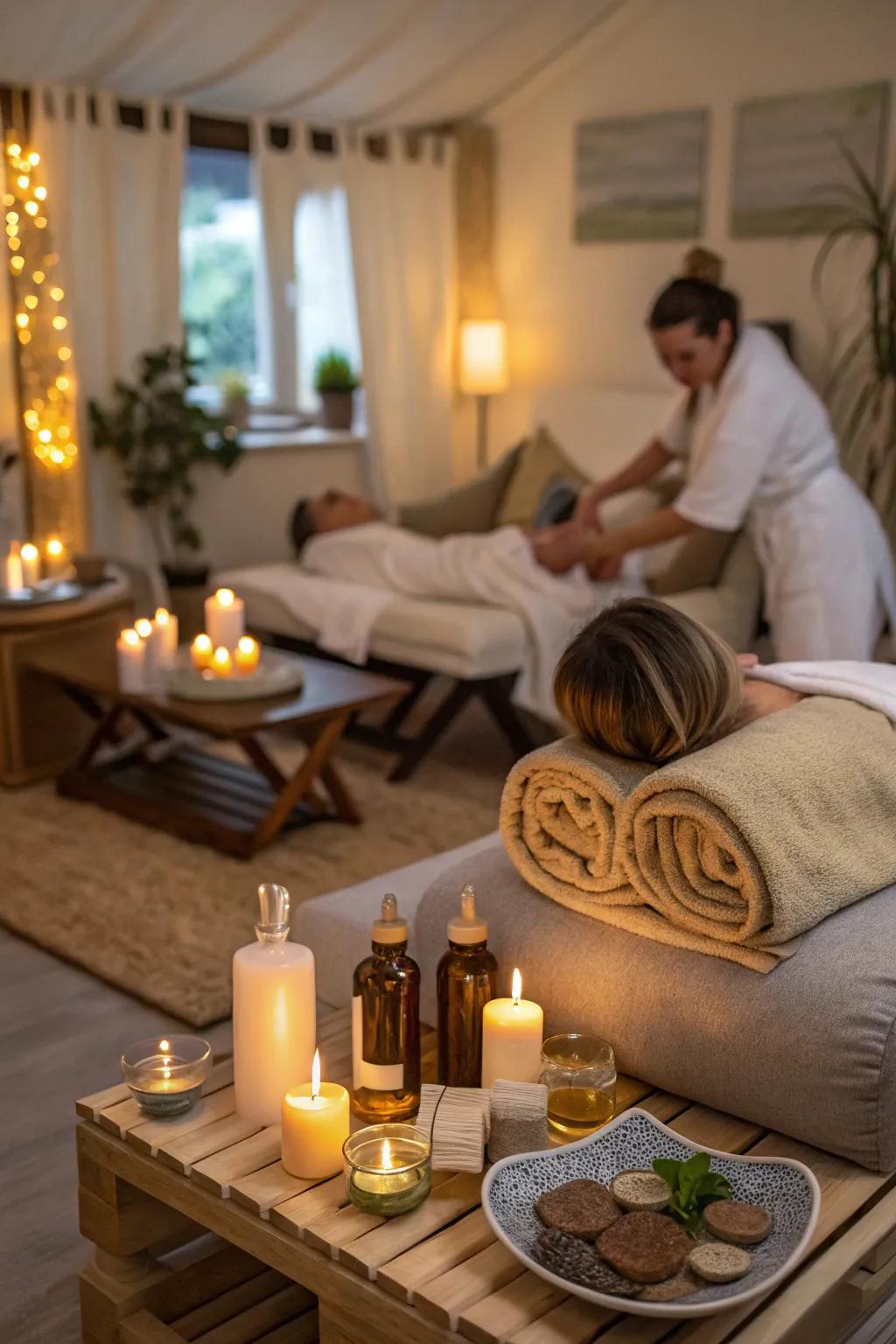 Relax and connect with a soothing touch therapy swap.