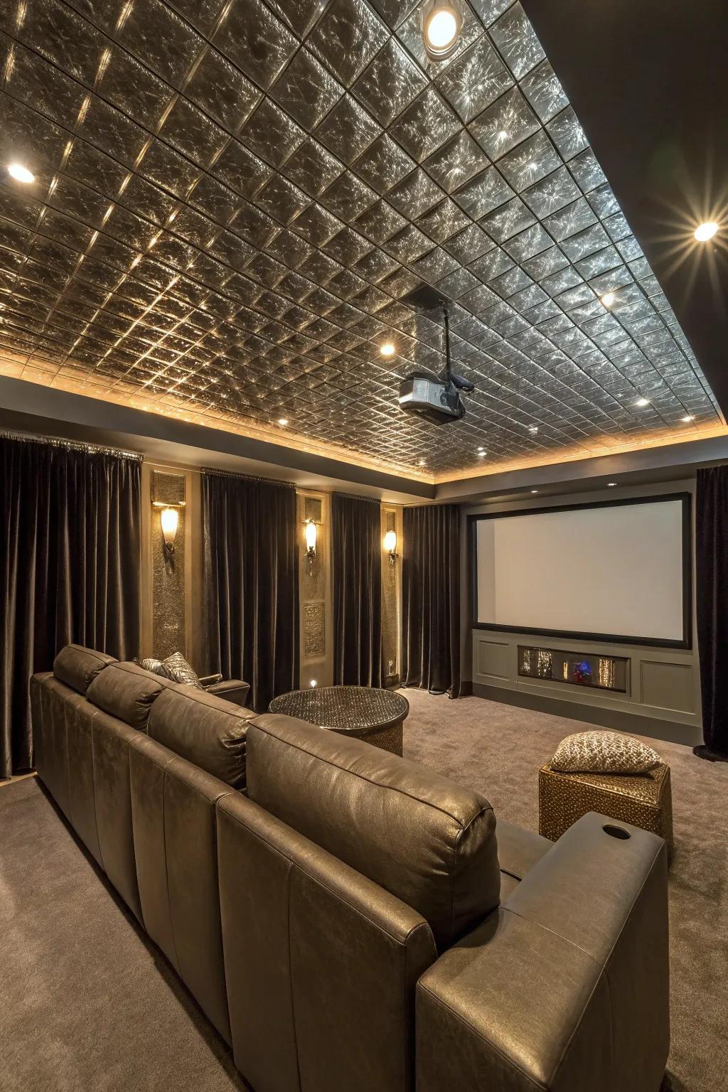 Shine brightly through metal ceiling embellishments.