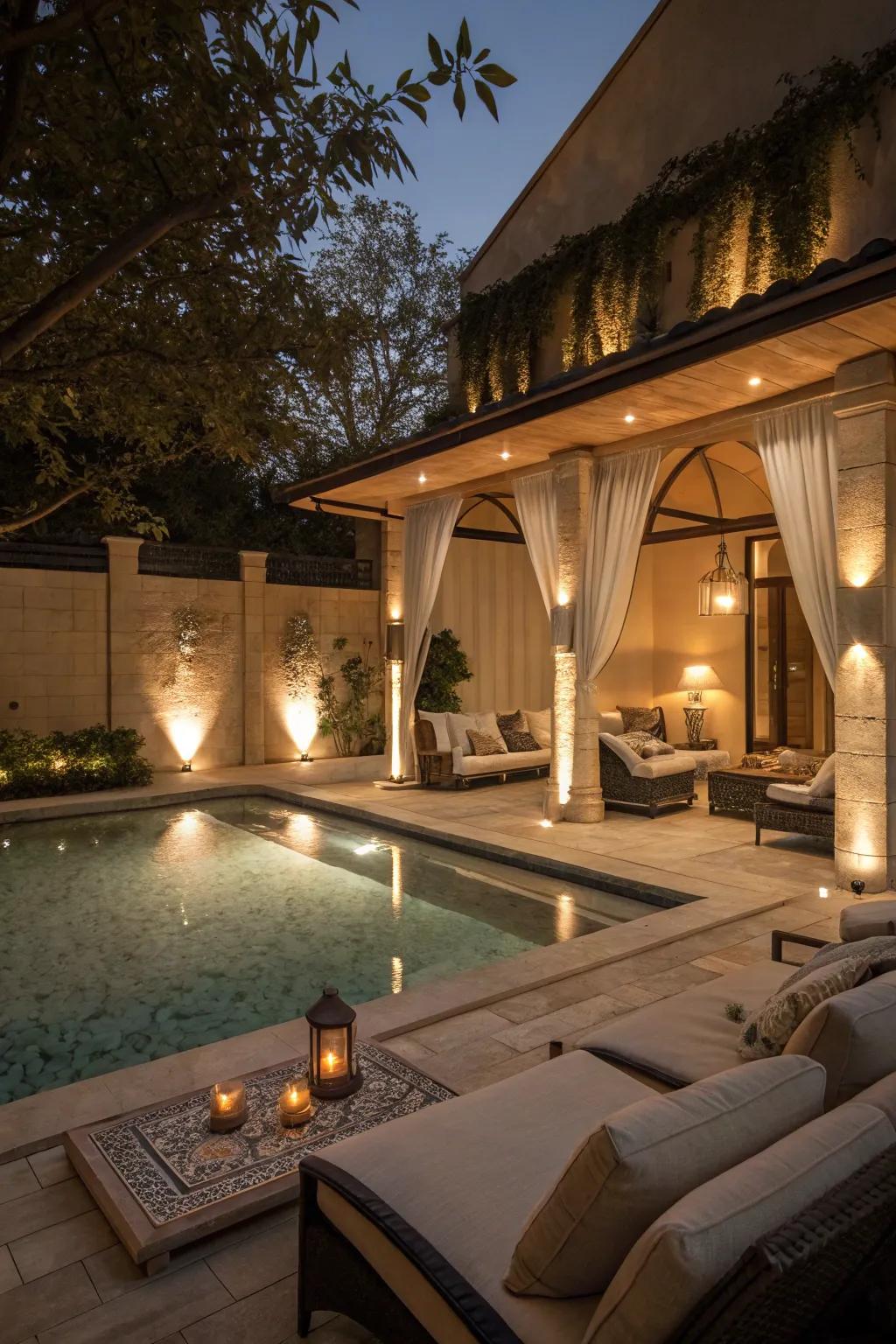 A luxurious attached pool and spa for ultimate relaxation.