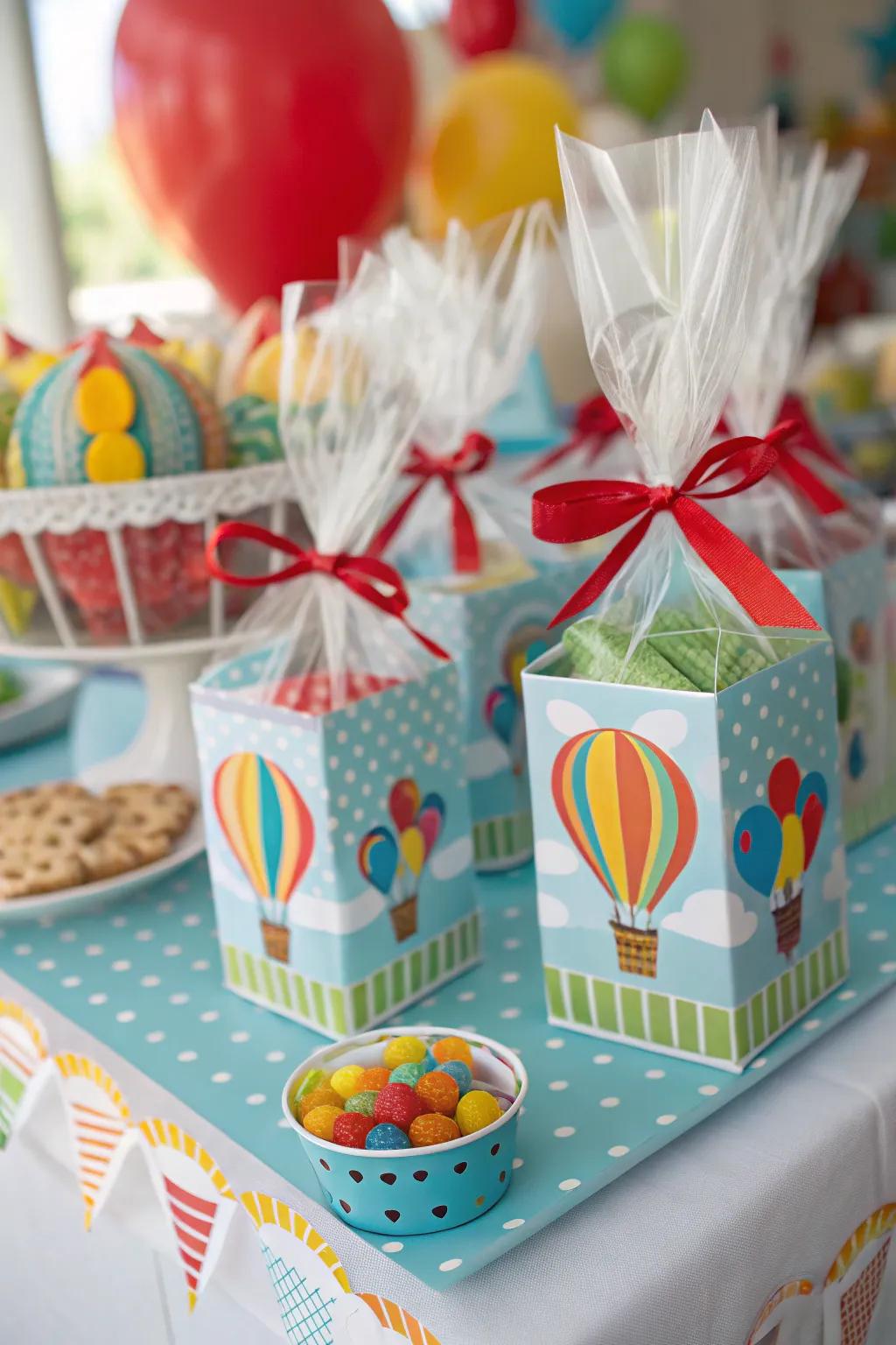 Charming party treats that reflect the celebration's theme.