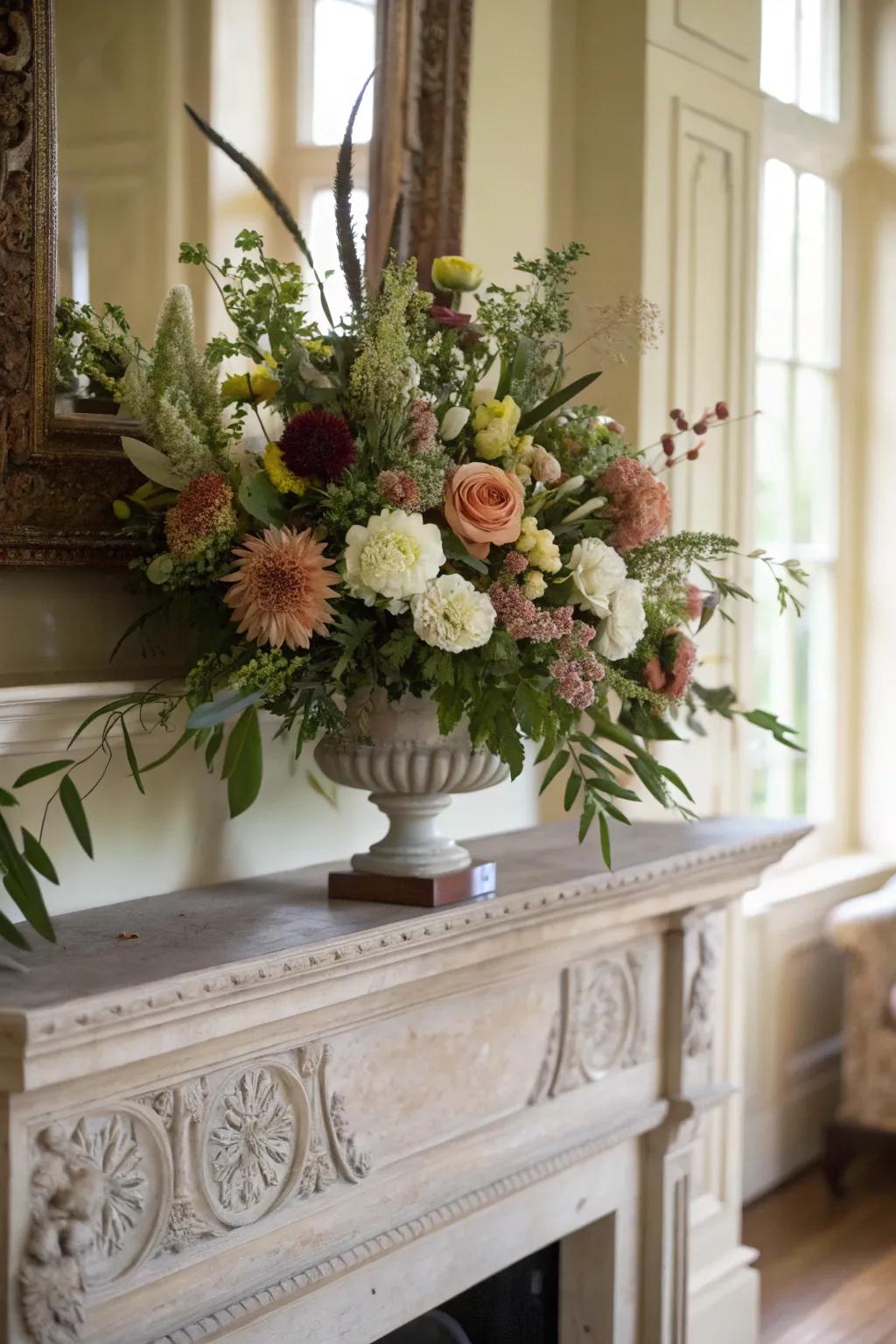 A multidimensional arrangement employing stratification techniques.