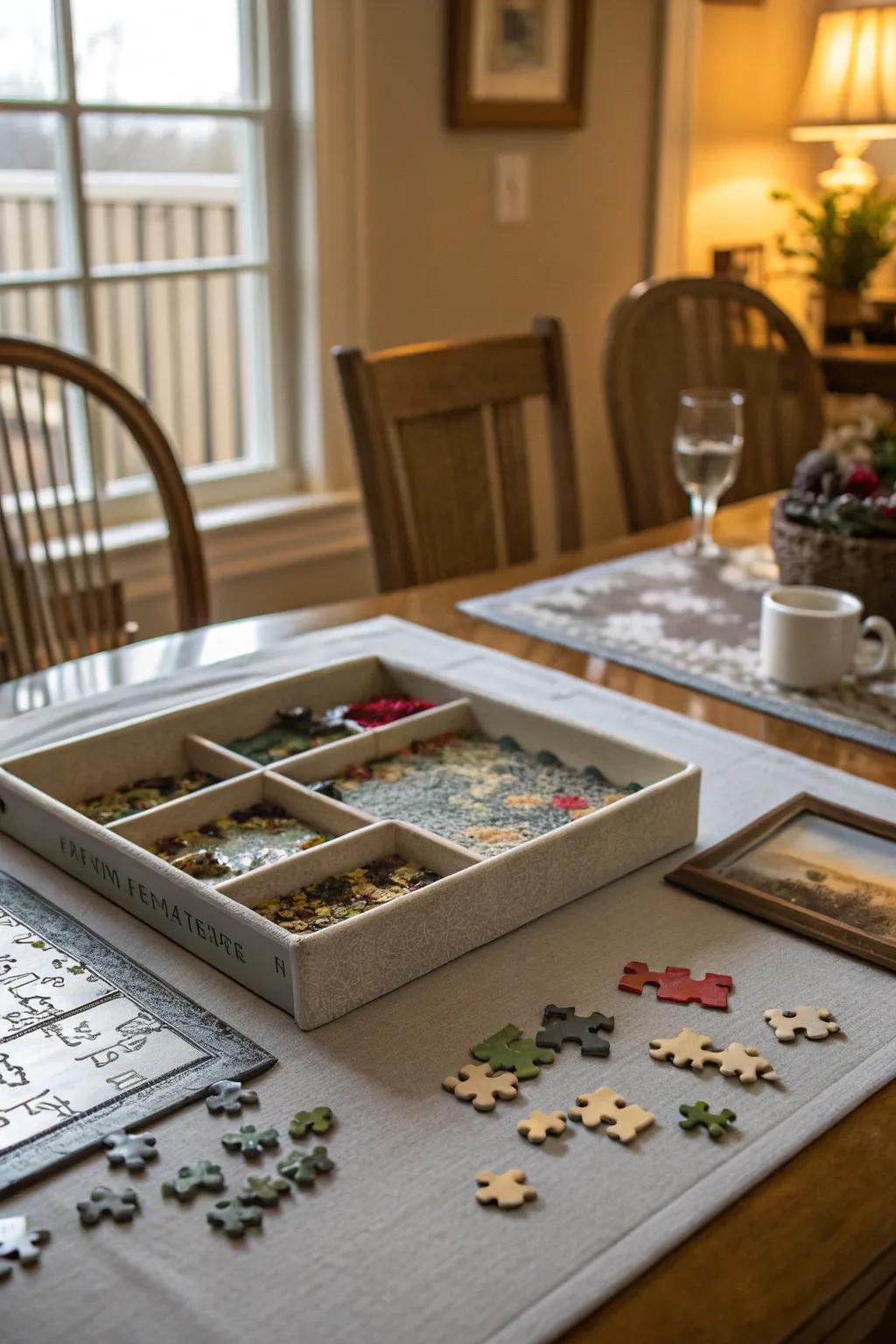 A special puzzle board for committed puzzle enthusiasts.