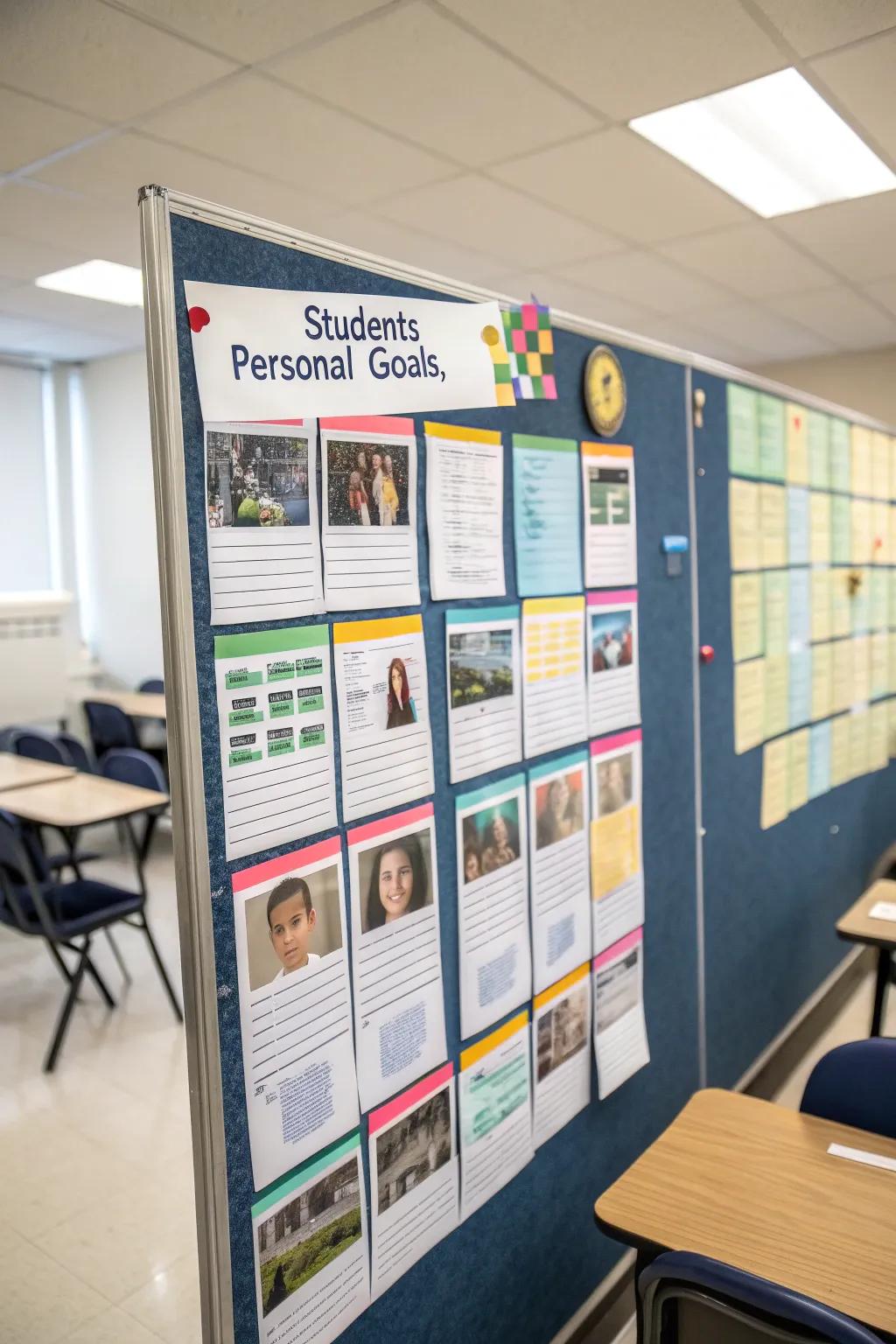 A visual tracker for student goals and achievements.