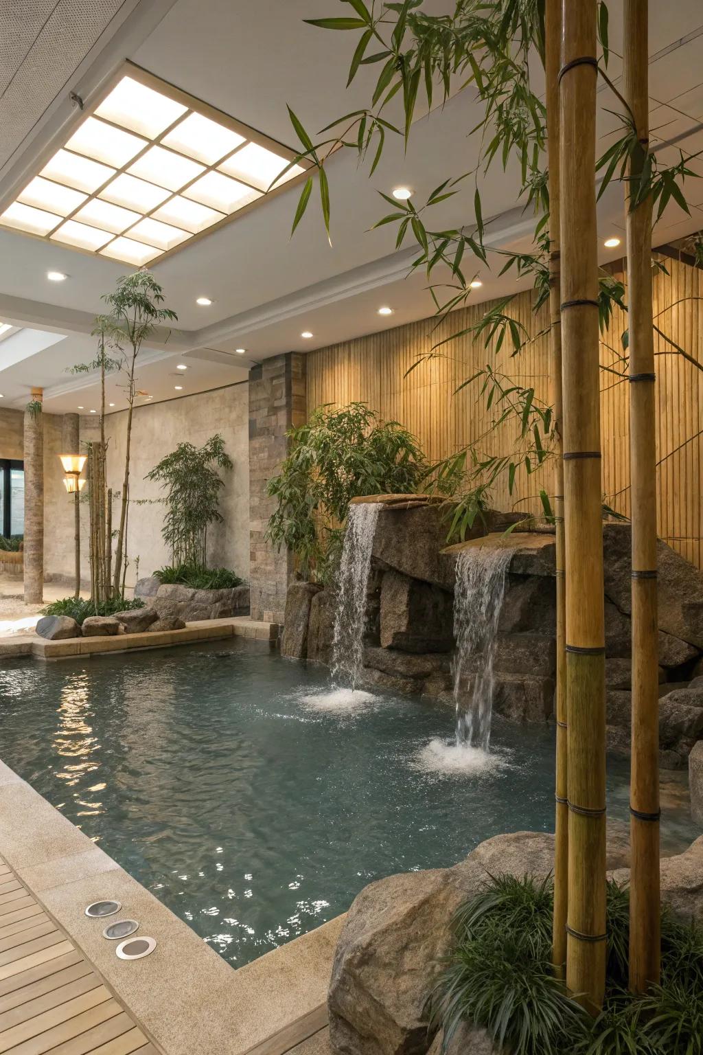 Find tranquility with a peaceful, Zen-themed sanctuary by the pool.