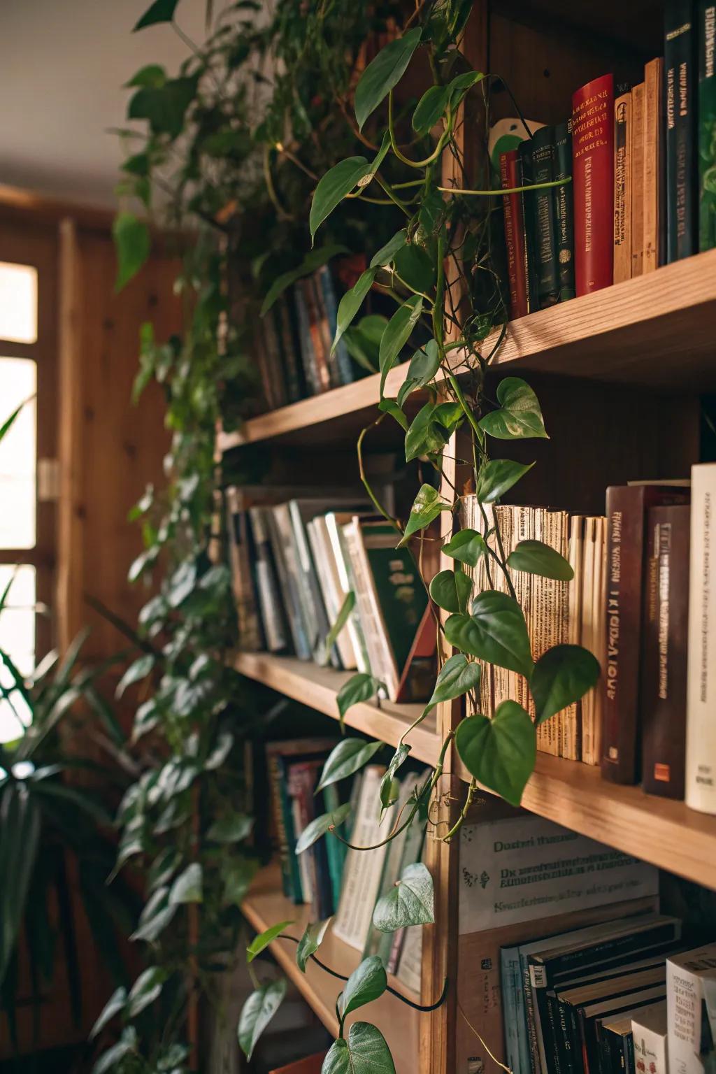 Transform bookshelves into verdant oases.
